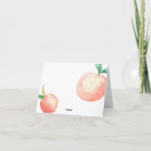 ピーチベビーシャワーまたは誕生日サンキューカード サンキューカード (裏面)