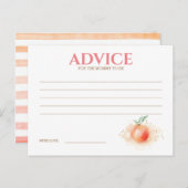 ピーチベビーシャワーアドバイスカード ポストカード (正面/裏面)