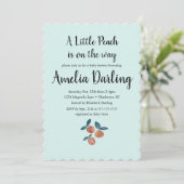 ピーチベビーシャワーホタロプエッジ招待状 招待状 (スタンド正面)