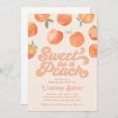 ピーチベビーシャワー招待状 |リトルピーチ 招待状 (正面/裏面)