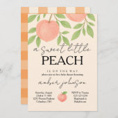 ピーチベビーシャワー招待状 招待状 (正面/裏面)