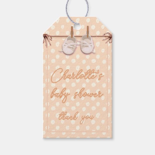 ピーチベビーシューズ ギフトタグ (正面)