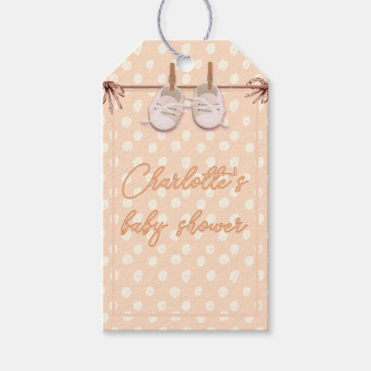ピーチベビーシューズ ギフトタグ (正面)