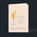 ピーチベリーニカクテル21stハッピーバースデーカード カード<br><div class="desc">このピーチBelliniカクテルのグリーティングカードは幸せな21歳の誕生日を言うのに最適な方法だ！フロントはオンス単位のカクテルレシピ、バックはミリリットル。このデザインは、「このテンプレートをパーソナライズすクリックる」でパーソナライズするか、または「デザインツールを使用して編集すもしる」で可能な方法でフォントを変更したり、色を変更したり、デザイン要素を配置したりす違うるでクリック、パーソナライズできます。</div>