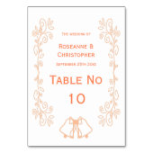 ピーチベルズスクロールワーク結婚デザイン テーブルナンバー (裏面)