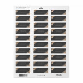 ピーチベージュ水彩フローラ差出人住所ラベル ラベル (フルシート)