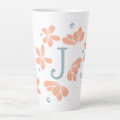 ピーチペタルフローライニシャルマグ カフェラテマグ (正面)