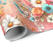 ピーチペタル開花 ラッピングペーパー (ロールコーナー)