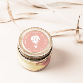 ピーチホットエアバルーン赤ちゃんシャワー ラウンドシール