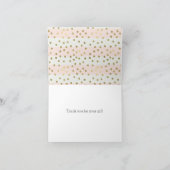 ピーチホワイトゴールドストライプのコンフェッティ　ありがとう サンキューカード (内部)