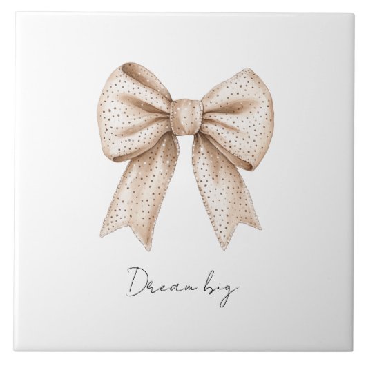 ピーチホワイトボウ タイル (正面)