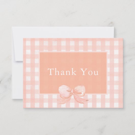 ピーチボウギンガムサンキューカード サンキューカード (正面)