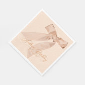 ピーチボウベビーシャワー スタンダードランチョンナプキン (角)