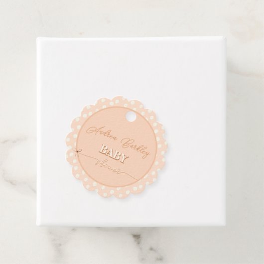ピーチボウベビーシャワー フェイバータグ (インサイチュ)