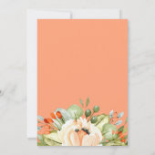 ピーチボタニカルブライダルシャワー招待 招待状 (裏面)