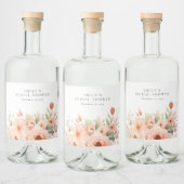 ピーチボホフローラブライダルシャワー リキュールボトルラベル (ボトル)