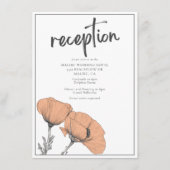 ピーチポピーフローラエレガントウェディング披露宴 エンクロージャーカード (正面)