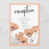ピーチポピーフローラエレガントウェディング披露宴 エンクロージャーカード (正面)