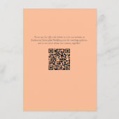 ピーチポピーフローラエレガントウェディング披露宴 エンクロージャーカード (裏面)