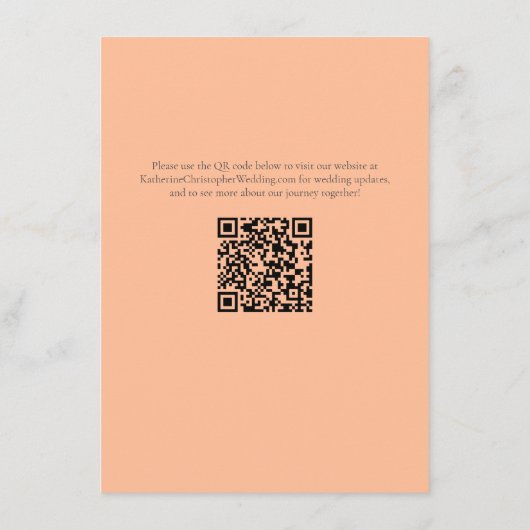 ピーチポピーフローラエレガントウェディング披露宴 エンクロージャーカード (裏面)