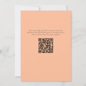 ピーチポピーモダンエレガントフローラ結婚ズ セーブザデート (裏面)