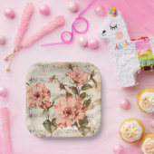 ピーチポピー音楽シート ペーパープレート (パーティー)