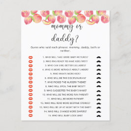 ピーチママまたはパパの赤ちゃんシャワーゲーム