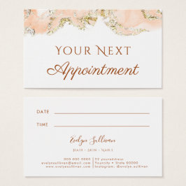 ピーチマリングデザインアポイントメントカード