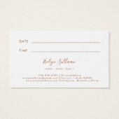 ピーチマリングデザインアポイントメントカード (裏面)