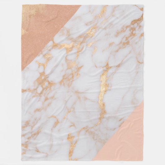 ピーチマーブルエレガンス フリースブランケット (正面)