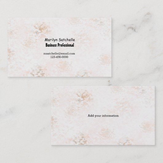 ピーチマーブルコンテンポラリー抽象芸術 名刺 (正面/裏面)