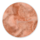 ピーチマーブル抽象芸術 セラミックノブ (正面)