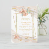 ピーチマーブル金ゴールドスパークとピーチサボテン 招待状 (スタンド正面)