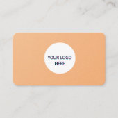 ピーチミニマリスト – 完全にカスタマイズ可能でクリーンなデザイン 名刺 (正面)