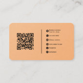 ピーチミニマリスト – 完全にカスタマイズ可能でクリーンなデザイン 名刺 (裏面)