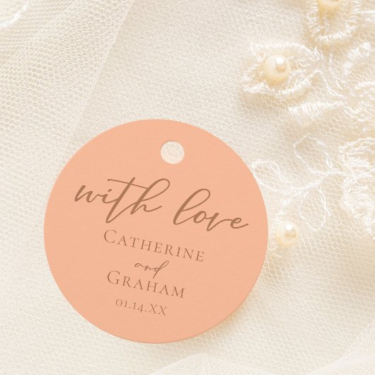 ピーチミニマルタイポグラフィサマー結婚ズ フェイバータグ