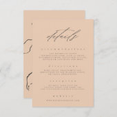 ピーチミニマルファインアートフローラ結婚詳細 エンクロージャーカード (正面/裏面)
