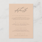 ピーチミニマルファインアートフローラ結婚詳細 エンクロージャーカード (正面)