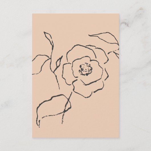 ピーチミニマルファインアートフローラ結婚詳細 エンクロージャーカード (裏面)