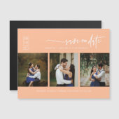 ピーチミニマルフォト日付磁気カードを保存 (正面/裏面)