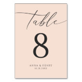 ピーチミニマル結婚ス テーブルナンバー (裏面)