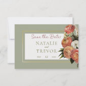 ピーチミモサ開花結婚フローラ セーブザデート (正面)