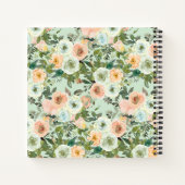 ピーチミントウォーターカラーフローラレシピ ノートブック (裏面)