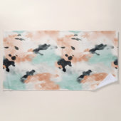 ピーチミントクリームウエスタンコウィド ビーチタオル (正面)