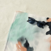 ピーチミントクリームウエスタンコウィド ビーチタオル (インサイチュ)