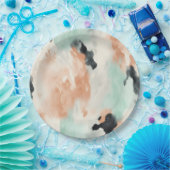 ピーチミントクリームウエスタンコウィド ペーパープレート (パーティー)