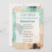 ピーチミントクリームサウスウェスト女性のカーボーイコウィド 招待状 (正面)