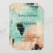 ピーチミントクリームサウスウェスト女性のカーボーイコウィド 招待状 (正面/裏面)