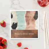 ピーチミントクリーム女性のカーボーイコウィド スタンダードランチョンナプキン (インサイチュ)