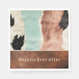 ピーチミントクリーム女性のカーボーイコウィド スタンダードランチョンナプキン